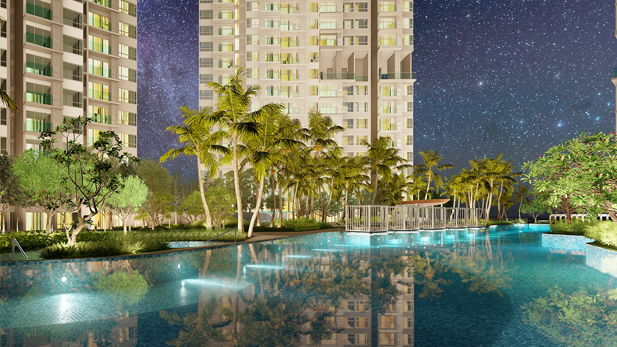 MBW Bay Florian Residences pool and landscaping artist's impression