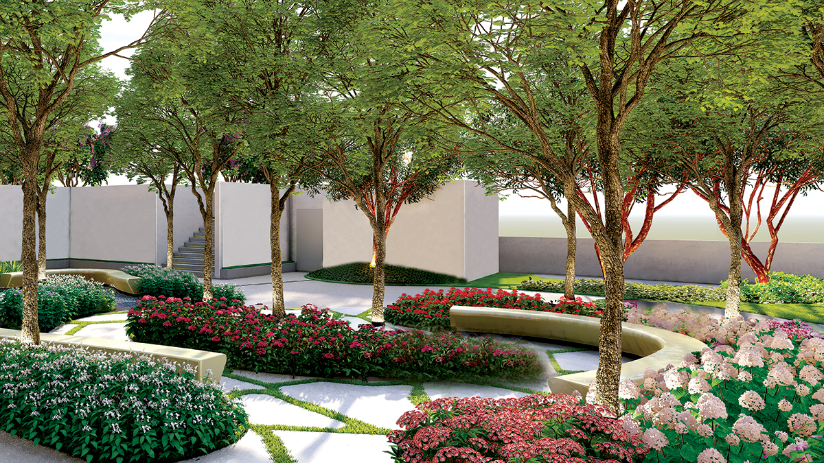 MBW Bay Florian Residences wellness garden artist's impression
